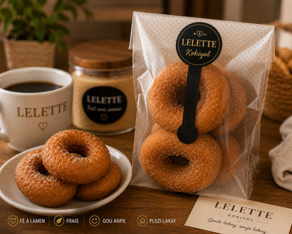 LELETTE Kokiyòl – Handmade Haitian Fried Donuts (4 Pack)